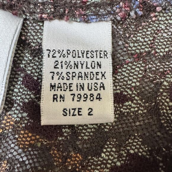 Chicos Design Tank Top Womens Size 2 Purple Blue Sheer Textured Knit Boho - Picture 4 of 8